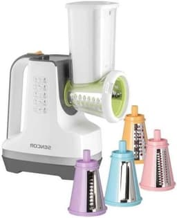 Keukenmachine - Snijmachine Rasper - Groente Fruit Snijden - 5 Interne Accessoires - 150 Watt - Wit — thumbnail 1