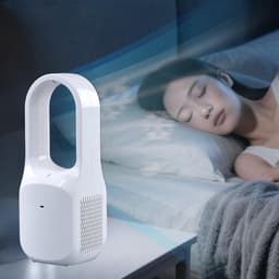 Bladloze Tafelventilator - Luchtcirculator - Persoonlijke Koeling - 120 Graden Oscillatie - 38x13x38 cm - Enkel — thumbnail 5