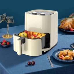 Kleine Airfryer - Heteluchtfriteuse - Gezond Koken - Compact Lichtgewicht - 5 Liter - Groen — thumbnail 2