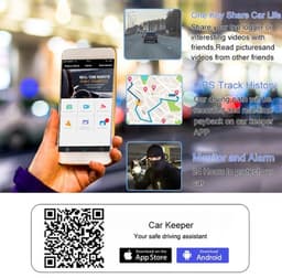 Dashcam voor Auto - 10.26” Dashcam ADAS GPS Navigatie - Android 8.1 - Remote Monitor & Rijassistentie - 2G met 6m RCC - Zwart — thumbnail 4