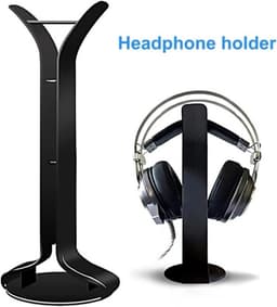 Hoofdtelefoonstandaard - Headsetbeugel Display - Bureau Organisatie - Stabiele Basis - 27 cm - Wit — thumbnail 3