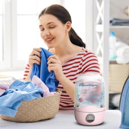 Mini Wasmachine - Draagbare Wasmachine - Kleine Was - Automatische Bedrijfsmodus - 1.1L Capaciteit - Roze — thumbnail 5