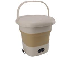 Allecto - - Vouwbare Wasmachine - Mini Wasmachine - Hoogwaardige Diepreiniging - Khaki - 9 Liter - Geschikt voor Appartementen - Portable Wasmachine