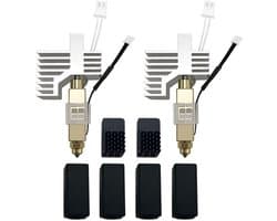 Keramische Hotend Kit - Printkop Extruder - 3D Printen - Wolfraamcarbide Coating - 0.2 mm en 0.4 mm - Zilver