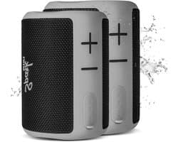 Draagbare Bluetooth Luidspreker - Reisluidspreker Compact - Muziek Luisteren Buiten - IPX7 Waterdicht - 10+ Uur Speeltijd - Grijs