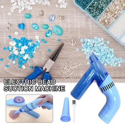 Mini Stofzuiger - Kleine Schoonmaker - Kralen Oppakken - Ergonomisch Ontwerp - 24 cm - Blauw — thumbnail 3