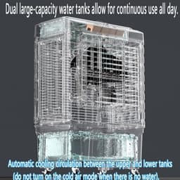 Mobiele Airco - Draagbare Koeler - Ruimte Koelen - Zonder Afvoerslang - 55 Liter Tank - Mechanisch — thumbnail 3