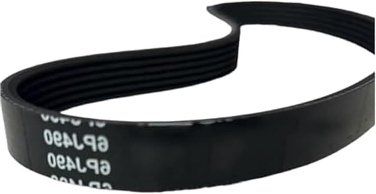 Aandrijfriem Grasmaaier - Maaier Riem - Gazon Onderhoud - Duurzaam Rubber - 6PJ490 - Zwart — afbeelding 1