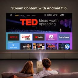 Byintek SKY X15 - LCD Projector - Draagbaar - Android 11.0 - Elektronische Focus - 250 ANSI Lumen - 200” Beeldformaat - 3W Stereo Geluid — thumbnail 4