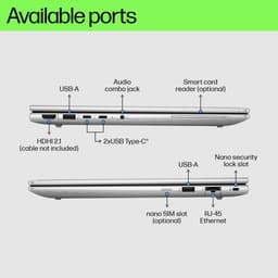 HP ProBook 440 G11 Intel Core Ultra 7 155U Laptop 35,6 cm (14") WUXGA 16 GB DDR5-SDRAM 512 GB SSD Wi-Fi 6E (802.11ax) Windows 11 Pro AI PC Zilver — thumbnail 2