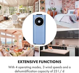 Klarstein mobiele airconditioner met luchtafvoerslang, 5-in-1 airconditioner, ventilator, luchtontvochtiger, luchtreiniger & nachtmodus, app-bediening, kleine & draagbare airconditioner voor thuis & op kantoor, 12000 BTU,4 kW voor 56 m² 50 dB — thumbnail 24