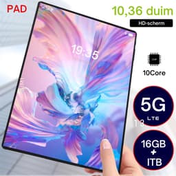 2025 5G Nieuwe 10,36-Inch Tablet Android 16GB RAM 1TB ROM Android 12000mAh Batterij 16MP 32MP 10-Core Dual SIM Netwerk Bluetooth - grijs — thumbnail 3