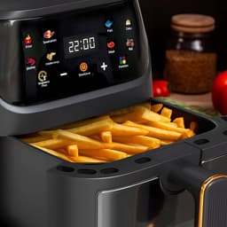 8L Airfryer - 1350W - met heteluchtcirculatiesysteem - uittrekbare frituurmand - oververhittingsbeveiliging - zwart — thumbnail 3