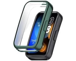 Strap-it Schokbestendig TPU hoesje - beschermende case geschikt voor Huawei Band 8 / Band 9 / Band 10 (groen)