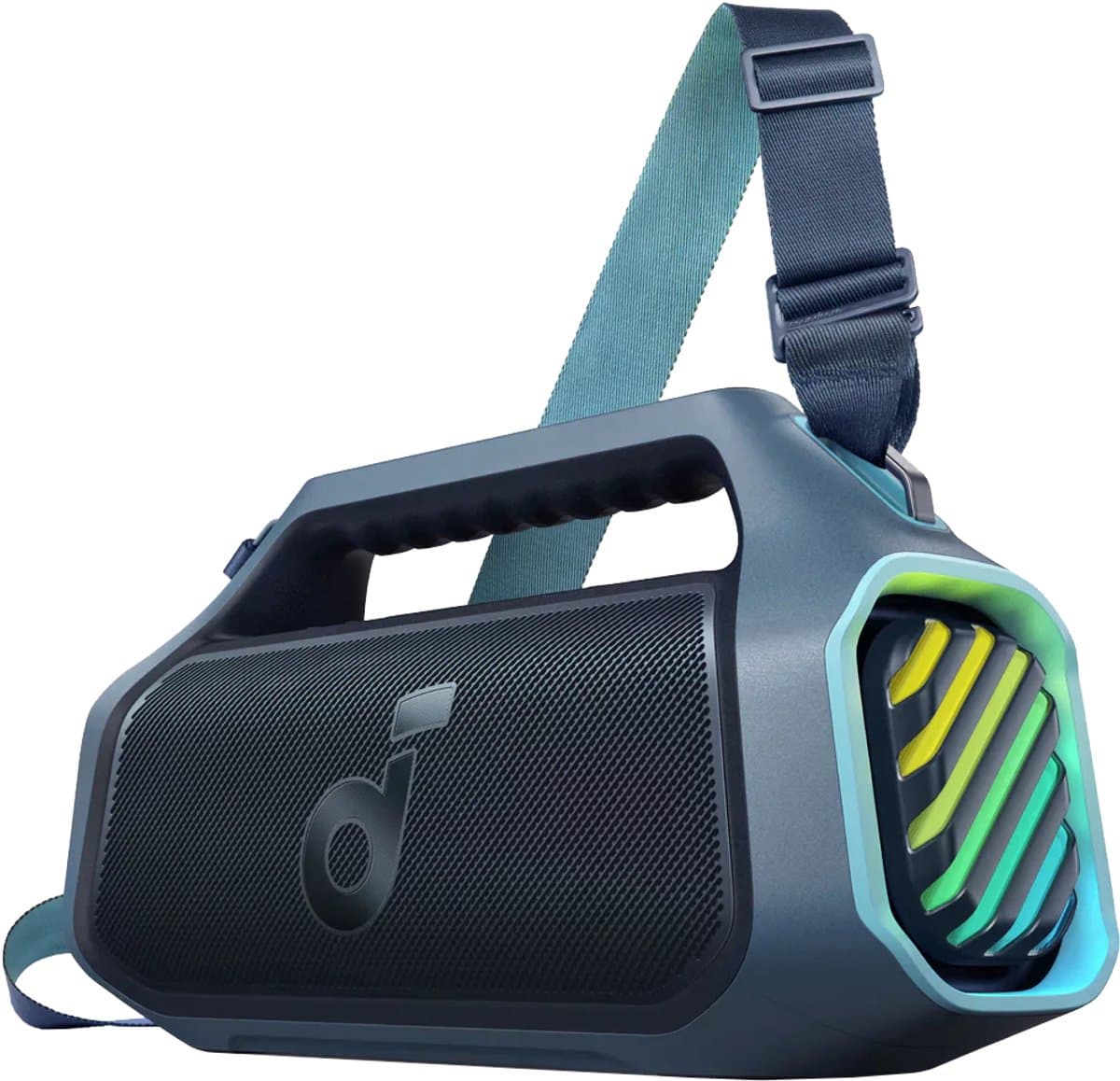 soundcore Boom 2 Plus Buitenluidspreker - Bluetooth - 140W - 2+2 kanalen - BassUp 2.0 - 20 uur - Snel opladen - IPX7 - Waterdicht - RGB-verlichting - USB-C - Powerbank - Voor kamperen - Strand - Tuin - Blauw — afbeelding 1