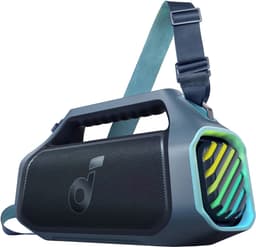 soundcore Boom 2 Plus Buitenluidspreker - Bluetooth - 140W - 2+2 kanalen - BassUp 2.0 - 20 uur - Snel opladen - IPX7 - Waterdicht - RGB-verlichting - USB-C - Powerbank - Voor kamperen - Strand - Tuin - Blauw — thumbnail 1