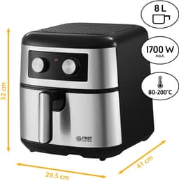 TZS First Austria Airfryer - Heteluchtfriteuse - 8L - 1700W - 80ºC tot 200ºC - Zwart — thumbnail 9