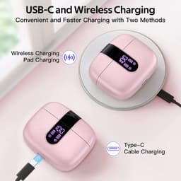 Draadloze hoofdtelefoon met microfoon en touchbediening Roze — thumbnail 3