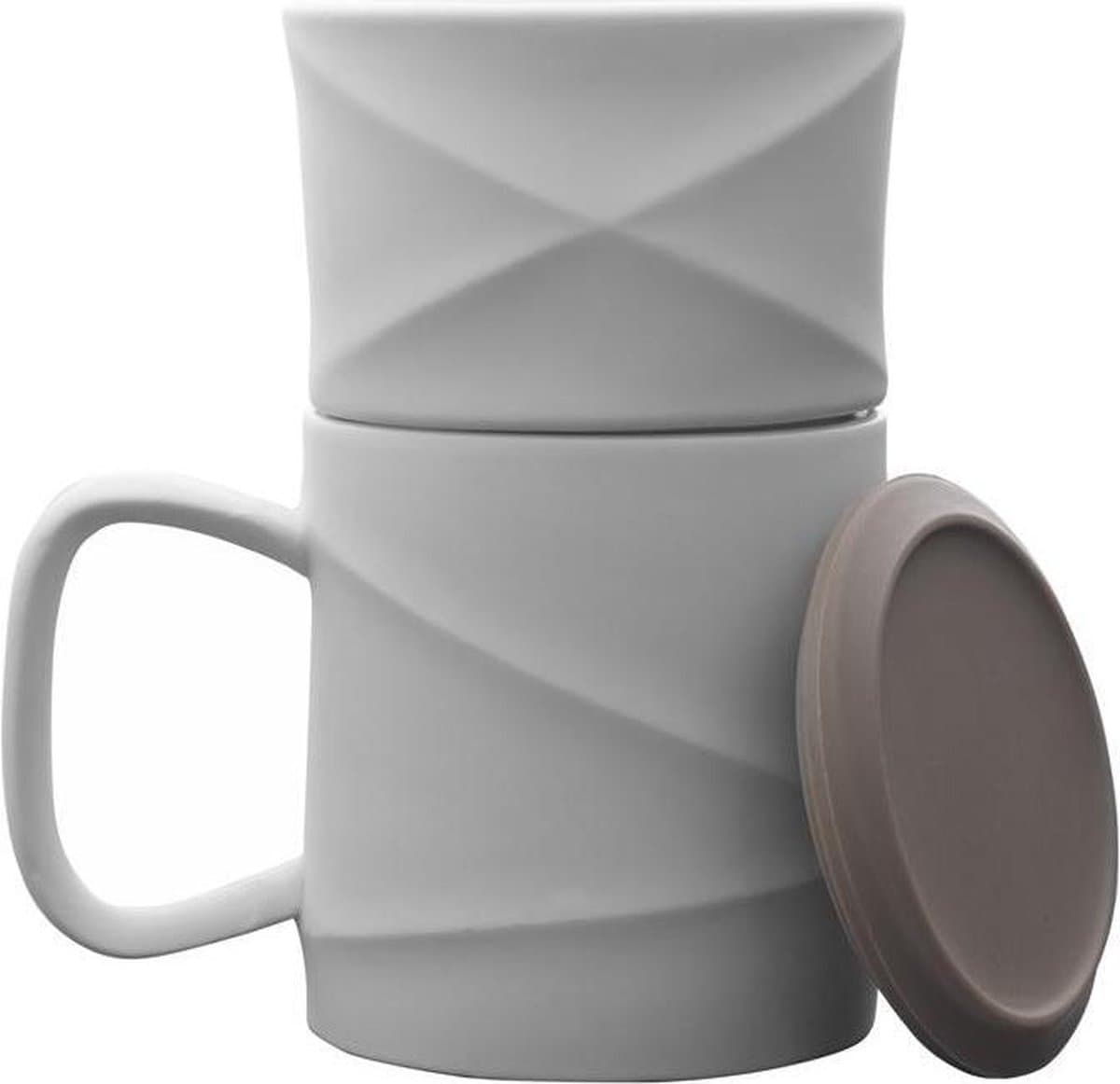 TOAST - WAVE / Coffee Mug Set warm grey — afbeelding 1