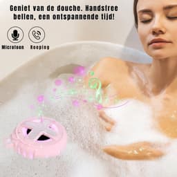 GTB® Douche Speaker - Badkamer Speaker - Douche Speaker Bluetooth - Zwart - 8cm x 8cm x 7cm — thumbnail 3