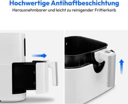 MEDION XL Airfryer E40 - 5,3 L - 2150 W - 9 programma’s - Wit — thumbnail 14