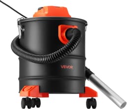 VEVOR Asstofzuiger 1200W Draagbare Haardstofzuiger 20L Stalen Tank Zwart/Oranje, Stofzuiger met Blaasfunctie voor Haarden, Pelletkachels, Grills & Vuurkorven, Dubbel Filtersysteem, met Wielen en 1,2 m Slang — thumbnail 2