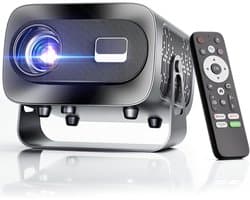 Mini Beamer - Zwart - 4K - Draagbare Videoprojector met Android - Voor Thuisbioscoop en Buiten