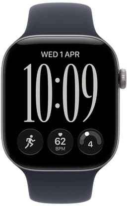 Apple Watch Series 12 GPs + Cellular 42mm - Space Grey Aluminium Case Sport Band S/m Smartwatch Navy Blue — thumbnail 3