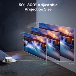 Beamer Full HD 1080p WiFi 6 Bluetooth - 20000 Lumen 1920 x 1080 Resolutie - LCD LED - Outdoor En Thuisbioscoop — thumbnail 4