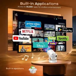 Mini beamer - Projector thuis - Filmavond - 260 ANSI lumen - 200 inch - Wit — thumbnail 3