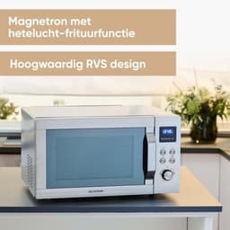Multifunctionele oven - Airfryer en magnetron - Gerechten bereiden - 4-in-1 functionaliteit - 25 liter - Zilver — thumbnail 3