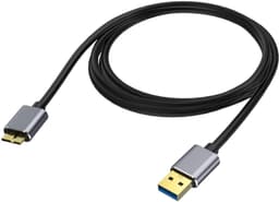 1 meter lange datakabel voor externe harde schijven - USB-kabel voor draagbare harde schijven, compatibel met WD, LaCie, SanDisk, My Passport, Seagate Fast en Transcend StoreJet. — thumbnail 2