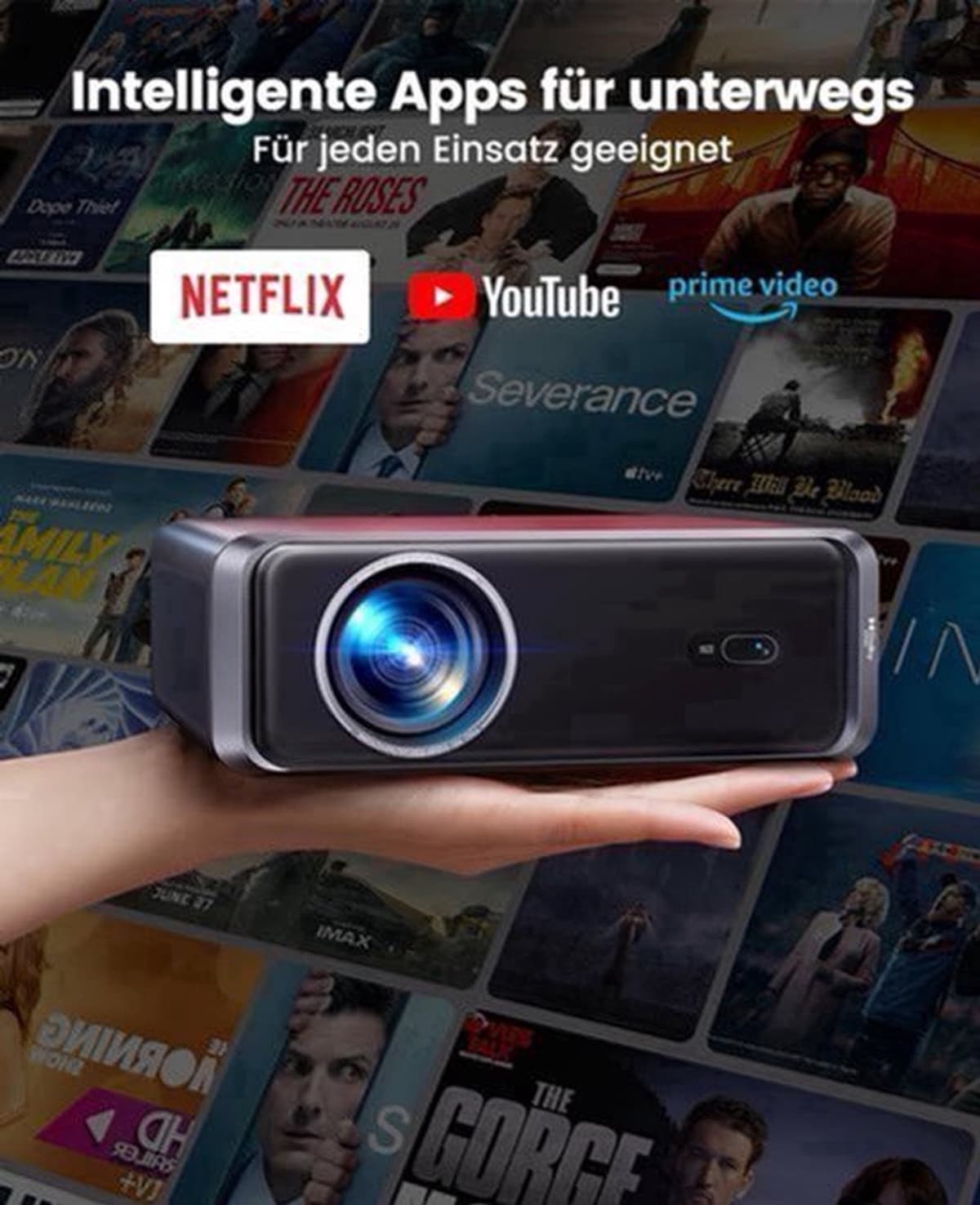 Beamer Smart - 1000 ANSI Lumen - Full HD 1080p Resolutie - LCD Scherm - Draagbaar Voor Thuisbioscoop — afbeelding 1