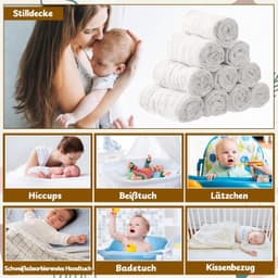 10 Musselintjes baby 100% katoen 25x50 cm — thumbnail 4