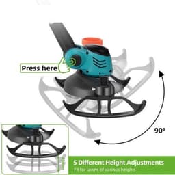 Handmaaier - Grasmaaier - Grastrimmer - Grasschaar - Grasmachine - 3000W - 6-Inch - Elektrische/Accu - Grastrimmer met 90° Verstelbare Kop – Tuingereedschap voor Precisiewerk - 21V/18V Compatibel - Inclusief 2x Accu — thumbnail 4
