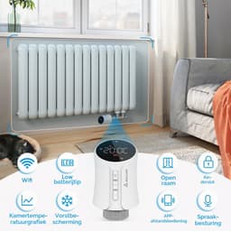 Slimme radiatorthermostaat TRV706W, set van 3, wifi-thermostaat, compatibel met &, programmeerbaar, verwarmingsthermostaat, slimme radiator met 9 x batterijen — thumbnail 2