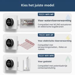 Digitale Slimme Thermostaat - 3A CV Ketel Wifi - Kleurenscherm - Kunststof - Voor Verwarming En Boiler — thumbnail 5