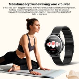 Blackview Dames Smartwatch - X30 - 1,26 inch Sporthorloge - AMOLED Fitnesstracker - Slimme Horloges - Ondersteunt Bellen Bluetooth - Hartslagmeting en Zuurstofsaturatiemeting - voor Android en iOS - Zwart — thumbnail 2