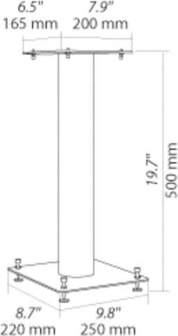 NorStone STYLUM 1 eiken Luidsprekerstandaards 50 cm hoog — thumbnail 3