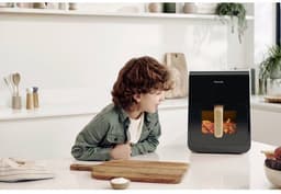 Panasonic NF-CC600AXE Airfryer 6 l 1450 W CoolTouch-behuizing, Stoomtoevoeging, Digitale timer, LC-display, Kijkvenster — thumbnail 5