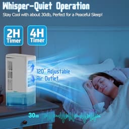 Draagbare Luchtkoeler - 4-in-1 Mini Persoonlijke Airconditioner voor Slaapkamer, Camping en Kantoor — thumbnail 3