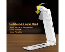 USB oplaadbare leeslamp met dimbare helderheid - Opvouwbare LED boeklamp voor in bed