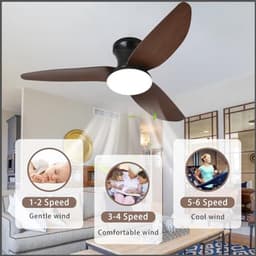 Dimbare Plafondlamp met Ventilator - Modern en Stil met Afstandsbediening — thumbnail 2