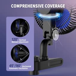 Klembare Groeiende Ventilator met Stille EC Motor en 10 Snelheden voor Tent — thumbnail 5