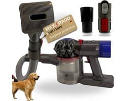 Maxorado dierverzorgingsborstel met 140cm slang en adapters - stofzuiger opzetstuk voor honden katten paarden - haarverzorging geschikt voor dyson v7 v8 v11 v15 en 35mm systemen - Dierenhaar Borstel