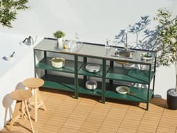 BELIANI VILAMA - Buitenkeuken eiland - Groen - Staal — thumbnail 2