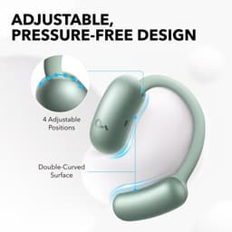 soundcore AeroFit 2 van Anker - Open-ear hoofdtelefoon - Aanpasbare oorhaak - Stevige grip - Diepe bas - Hi-Res draadloze audio - 42 uur speeltijd - Bluetooth 5.4 - Draadloos opladen - IP55 - Heldere oproepen — thumbnail 5