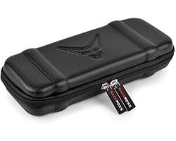Hardcase met ritssluiting voor kleine apparaten - Ideaal voor hoofdtelefoon en navigatie - Carbonlook - 250 x 100 x 45 mm