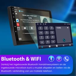 Awesafe Carplay Autoradio Geschikt Voor Toyota Aygo Citroen C1 PEUGEOT 107 2005-2014 - Android14 - 2GB RAM + 64GB ROM - Draadloos CarPlay & Android Auto - Bluetooth & WiFi - GPS Navigatie — thumbnail 2