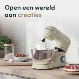 KitchenBrothers 2000W Keukenmachine - Keukenrobot - 6,2L - Mixer met Mengkom - Keukenmixer - BPA-vrij - Champagne — thumbnail 2